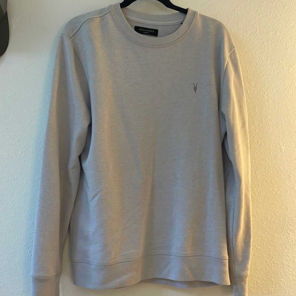 Allsaints Crew Neck light grey sweatshirt